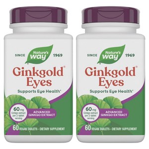 네이쳐스웨이 징크골드 아이즈 비건 타블렛, 60정, 2개