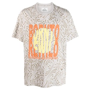 비비안웨스트우드 그래픽 프린트 티셔츠, 그레이계열, L(KR 105)