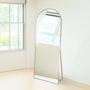 베라스코 아치형 스탠드 벽걸이 전신거울 1500, 실버