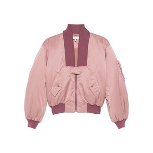 끌로에 집업 크롭 봄버 재킷