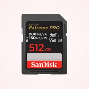 샌디스크 Extreme Pro 익스트림 프로 SDXC UHS-2 SD메모리카드 UHS-II V60 SDXEP 512GB