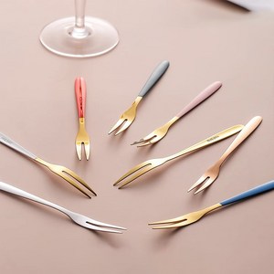 DS 디저트 과일 티포크 8p 세트 스테인리스 304 선물용 가정용