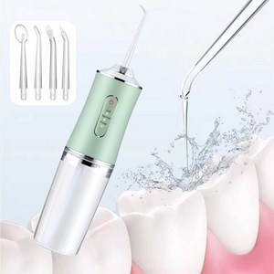 워터젯 구강세정기 3가지 모드 조절 휴대용 스켈링 무선 구강용품+ 노즐 4개