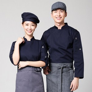 CL3107 곤색집업긴팔조리복/긴팔조리복/셰프조리복/셰프복/조리복/바리스타/셰프유니폼