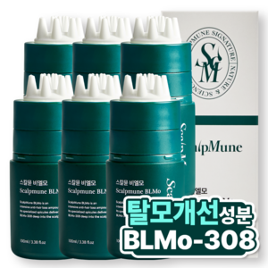 스칼뮨 비엘모 탈모증상완화 기능성 앰플 헤어토닉 두피영양, 6개, 100ml