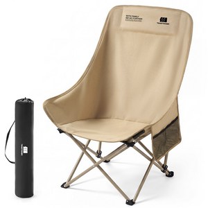 탄씨엔쯔 탄스트라이더 하이백 체어 접이식 경량 캠핑의자, 카키, 1개