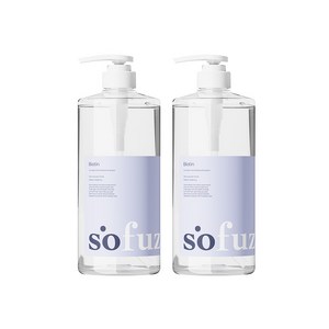 소퍼즈 비오틴 지성 케어 샴푸 아쿠아 향, 2개, 1L