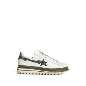 아디다스 클롯 X 베이프® 카무플라주 스타 로우탑 스니커즈, US men 11.5(KR 295), 화이트계열+그린계열