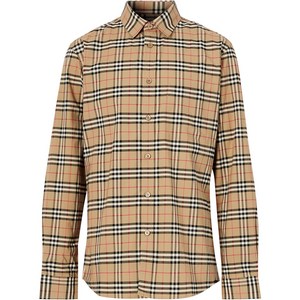 버버리 버버리 스몰 스케일 체크 셔츠, 베이지계열, Mid standard L(KR 41)