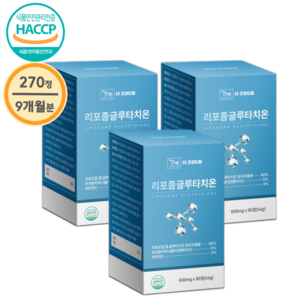 더건강드림 리포좀 글루타치온 콜라겐펩타이드 비타민C 식약처 HACCP 인증, 3박스, 90정