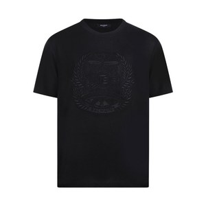 발망 크레스트 자수 티셔츠, 블랙계열, Standard L(KR 110)