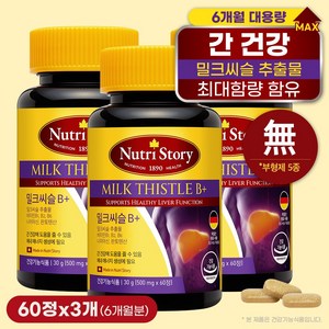 뉴트리스토리 밀크씨슬 비플러스 B+, 60정, 3개