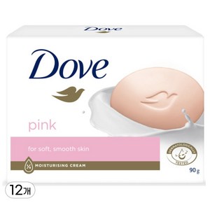 도브 뷰티바 비누 핑크, 90g, 12개입