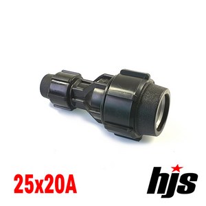 HJS PE 이경 소켓 레듀샤 25x20A (나사조임식 이음관 25mm 20mm), 1개