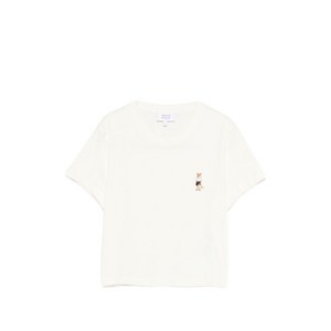 메종키츠네 로고 자수 티셔츠, 베이지계열, L(KR 77)