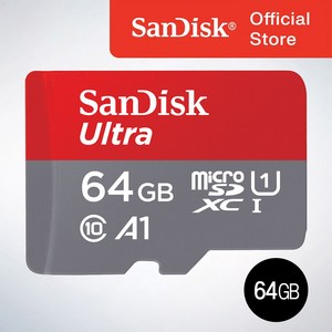 샌디스크코리아 공식인증정품 마이크로 SD 카드 SDHC ULTRA 울트라 QUAB 64GB