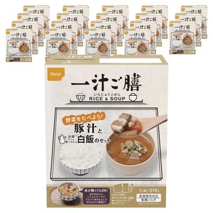 오니시식품 한 국 상차림 돼지고기 국과 흰 밥 세트, 270g, 20개