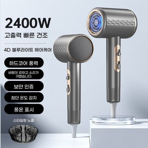 ANYOU 고출력 블루라이트 케어 헤어 드라이기 파워풍량 2400W 가정용 저소음 휴대용