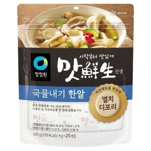 맛선생 멸치디포리 국물내기 한알 25p, 100g, 1개