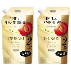 츠바키 프리미엄 볼륨 & 리페어 샴푸 리필용, 600ml, 2개