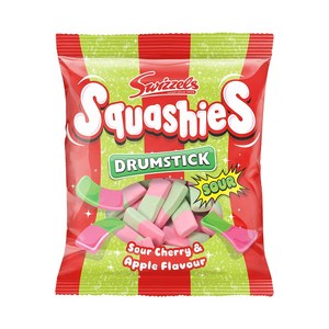 스위츨 스퀴시 드럼스틱 사워체리 & 사과맛, 100g, 3개