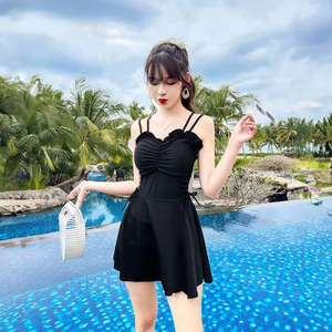 시카러리 비치웨어 호캉스 원피스 수영복, Chic Black