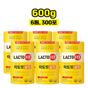 락토핏 생유산균 골드 5x 6통 300일분, 100g, 6개