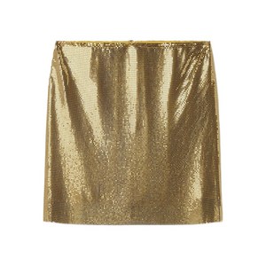 베르사체 시퀸 미니 스커트, 골드계열, Italy 40(KR 55)