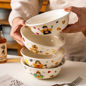 Wendini 캐릭터 세라믹 대접 4개입