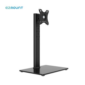 이지마운트 모니터 스탠드 거치대 높이조절 피벗 벽밀착 EZ MS-P10, 1개, 블랙