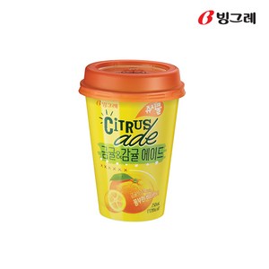 빙그레 쥬시쿨에이드 금귤&감귤에이드 250mlx20컵, 20개, 250ml