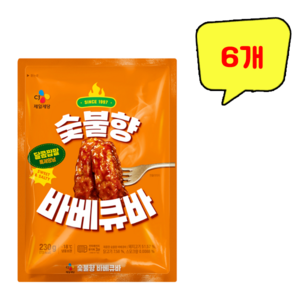 CJ제일제당 숯불향 바베큐바, 230g, 6개