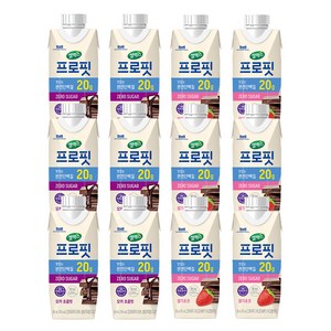 셀렉스 프로핏 (모카초콜릿 6팩+딸기초코 6팩), 250ml, 12개