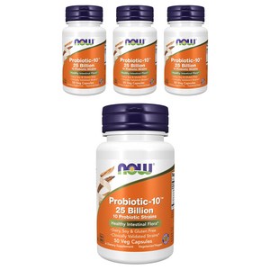 나우푸드 프로바이오틱-10 유산균 250억 베지 캡슐, 50정, 4개