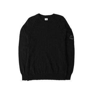 C.P.컴퍼니 패치 니트 스웨터, 블랙계열, Standard S