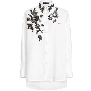 돌체앤가바나 DNA 플로럴 아플리케 셔츠, 화이트계열, Italy 50(KR 88)