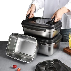 Oyoson 스텐304 밀폐 김치통 푸드서버, 5.5L, 1개