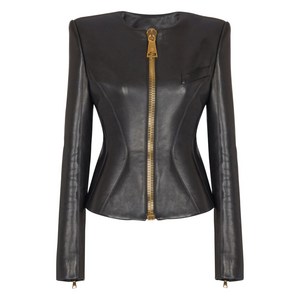 발망 peplum zip-front jacket, 블랙계열, France 38(KR 66)