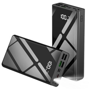 THOUSTA 대용량 보조배터리 고속충전 30000mAh 멀티단자 잔량표시 LED조명 PD 22.5W QC3.0