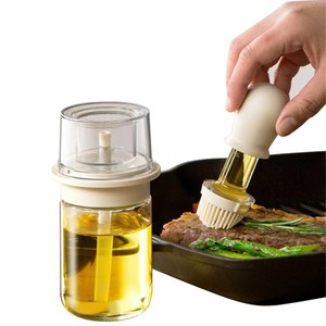 소스병 실리콘브러쉬 브러시 오일 포트 일체 키친툴 가정용 바베큐 고온 저항 양념 솔 붓기름병