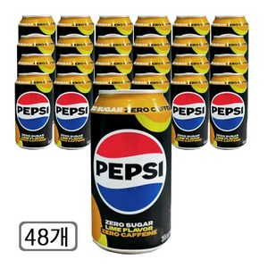 펩시 제로 슈거 라임향 제로 카페인, 355ml, 48개