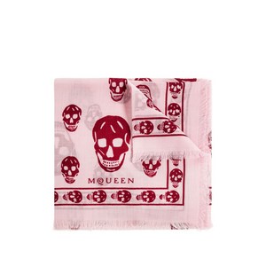 알렉산더맥퀸 스컬 프린트 프린지 스카프