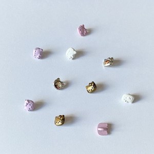 5.5mm 헬로키티미니단추 10개 육일돌 파올라레이나 인형옷 부자재, 4.실버