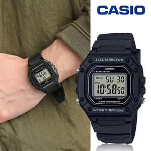 백화점AS 카시오 CASIO 디지털 전자시계 학생시계 군인시계 W-218H-1AVDF