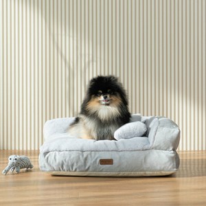 펫테일 강아지 은나노 리저브 방석 쿠션 침대 쇼파, 그린 그레이 L