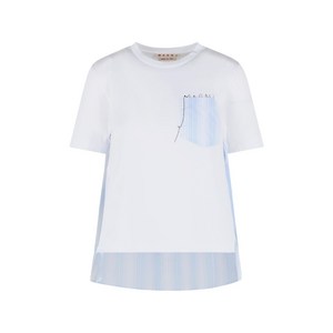 마르니 포켓 스트라이프 티셔츠, 그레이계열+블루계열, Italy 42(KR 55-66)