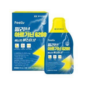 필리브 에너지 부스터샷 아르기닌 초고함량 6000mg, 14회분, 1박스