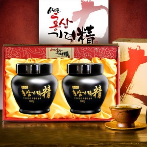 추석선물세트 6년근 홍삼기력정 (600gX2) +보자기증정, 1200g, 1세트