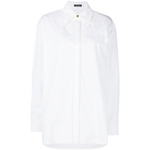 베르사체 컷아웃 디테일 긴소매 셔츠