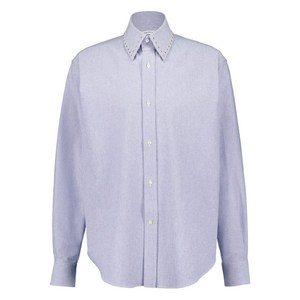 알렉산더맥퀸 스터드 장식 셔츠, 블루계열, Collar (in) 16(KR 41)